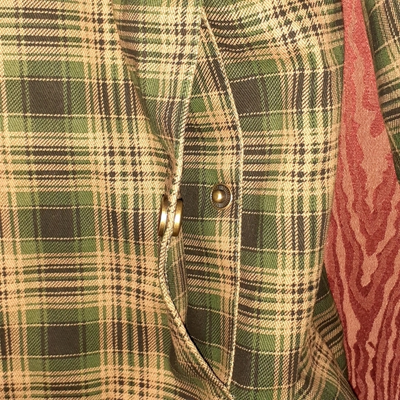 DAVID OUTERWEAR Plaid Hunter Green Lined Flannel Rustic Shirt Jacket Men's Lg - Picture 8 of 15
